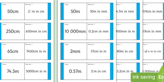 Tarjetas de bucles de conversión de longitud (creado por profesor) - Twinkl